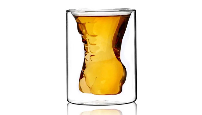 Double-Layer Shaped Drinking Glass - 2 Designs