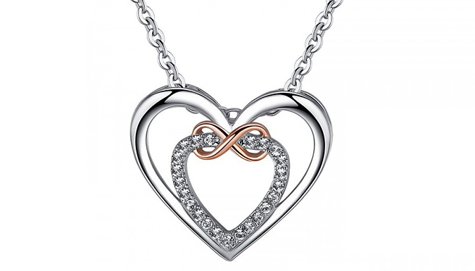 Infinity Jewellery Set - Includes Bracelet, Necklace & Earrings
