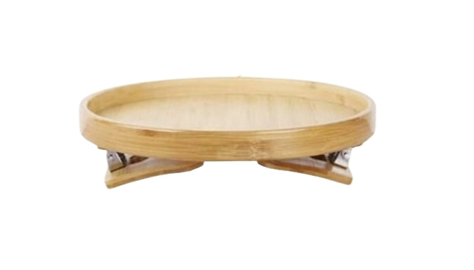 Bamboo Sofa Armrest Clip-On Tray