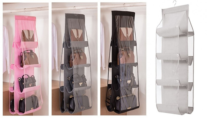 Hanging Transparent Storage Organiser - 2 Options & 3 Colours from Go Groopie