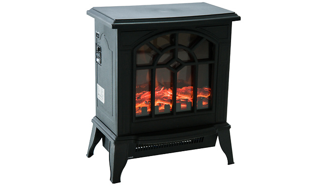 Freestanding LED Metal Electric Fireplace