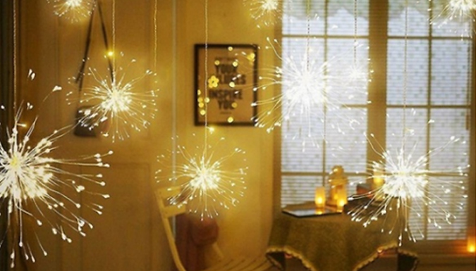 Remote Control Starburst String Lights - Warm or White Light