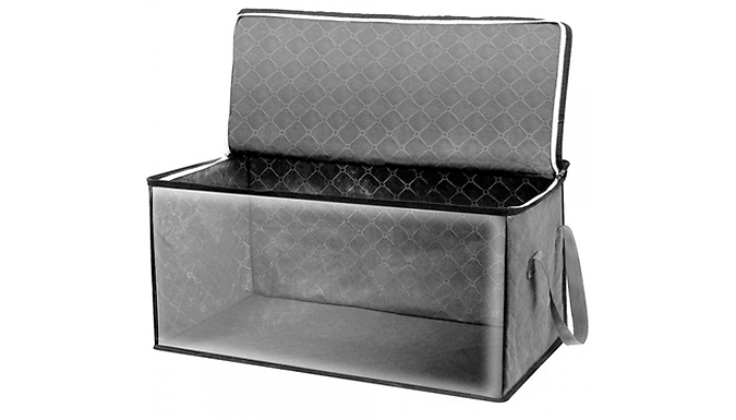 Folding Fabric Storage Box With Transparent Panel - 2 Colours