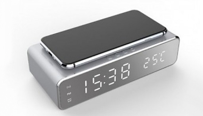 2-in-1 LED Alarm & Wireless Charging Station