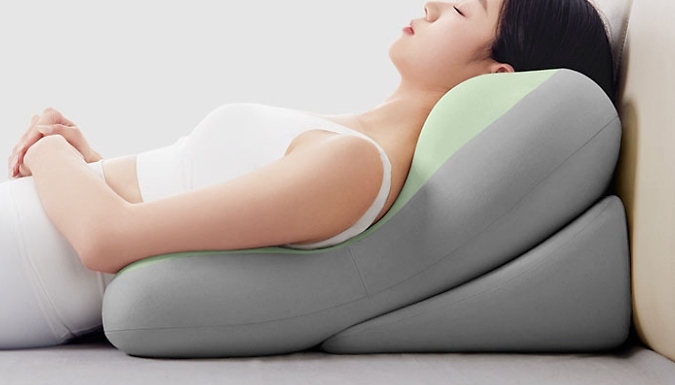 2-Piece Modular Ergonomic Memory Foam Wedge Pillow - 6 Colours!