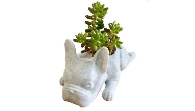 Dog Figurine Resin Flower Pot - 3 Sizes