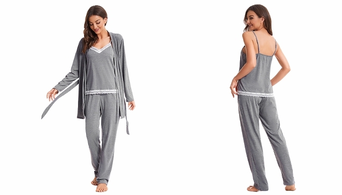 3-Piece Casual Pyjamas Set - 5 Colours, 5 Sizes