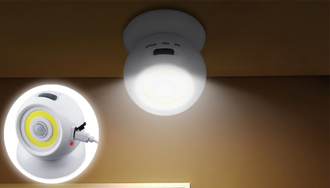 Prime Supply 1 or 2 Portable 360° Motion Activated Night Lights