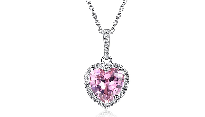 Birthstone Shape of my Heart Necklace - 7 Styles