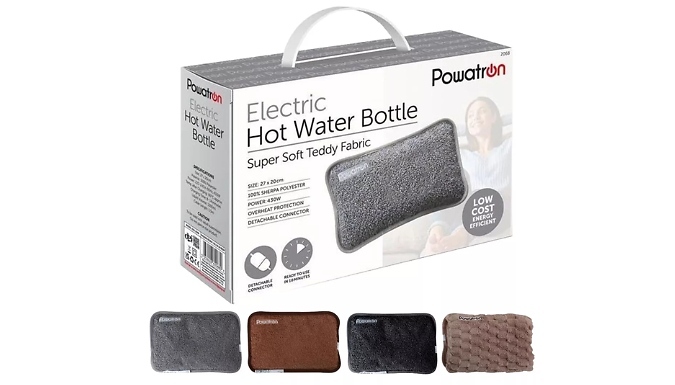 Ultra-Plush Rechargeable Hot Water Bottle - 4 Colours