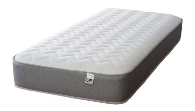 Grey Zig Zag Memory Coil Sprung Mattress - 6 Sizes