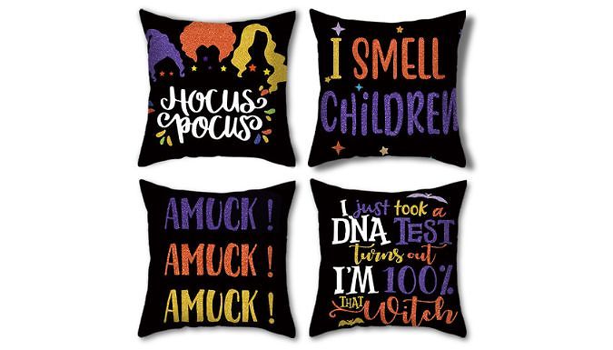 Halloween Witch Themed Cushion Cover - 4 Designs