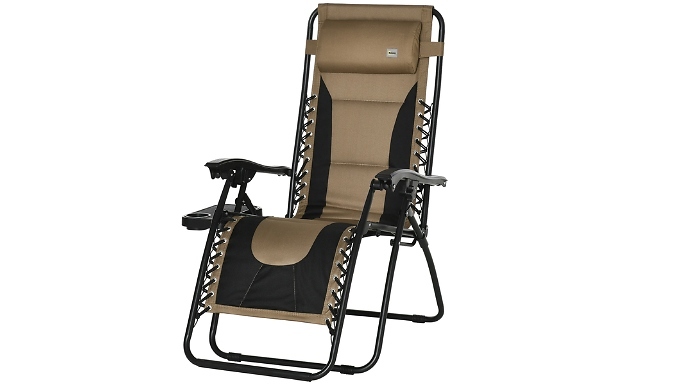 OutSunny Zero Gravity Chair with Cup Holder