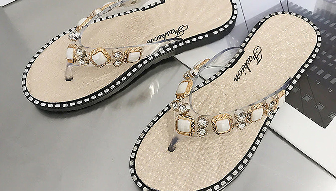 Bedazzled clearance flip flops