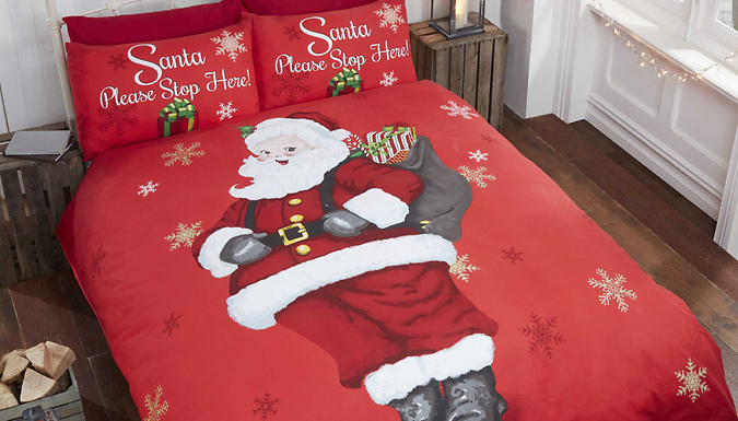 Santa Stop Bedding - 3 Sizes