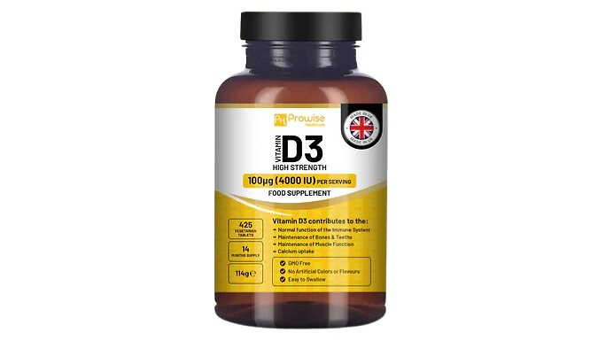 Strong Bones & Happy Hormone High-Strength Vitamin D3 Tablets - 4000 IU!