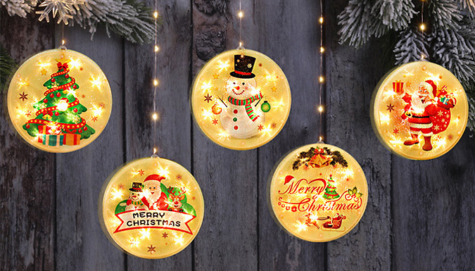 Christmas Hanging LED Light Ornament - 5 Designs