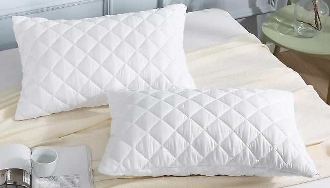 8-Pack of Premium Hotel Quilted Pillows - Whole Family Refresh!