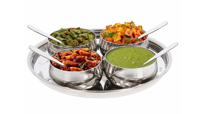 9-Piece Stainless Steel Dip Serving Set - For Chutney, Relish & More!