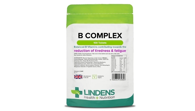 Tiredness & Fatigue Reduction B Vitamin Complex Lindens!