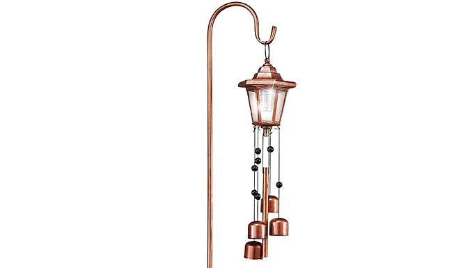 Solar Hanging Wind Chime Garden Lantern