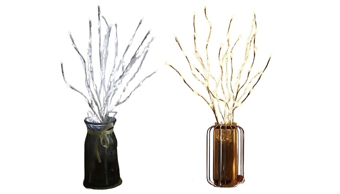 LED White Birch Branch Lights - 2 Light Colour Options!