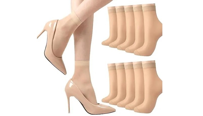 20-Pairs Women's Sheer Ankle Socks - 3 Colours at Go Groopie IE
