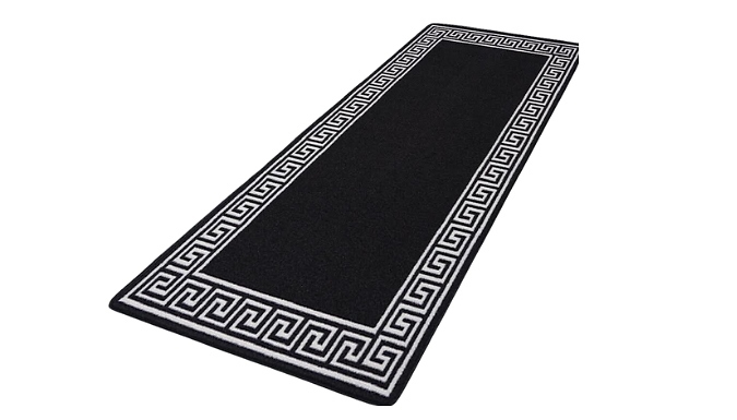 Greekey Non-Slip Hallway Mat - 8 Colours & 6 Sizes