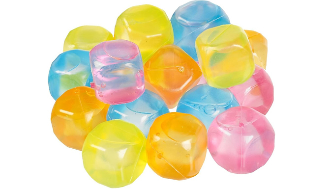 18 Multicolour Reusable Plastic Ice Cubes