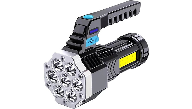 7-LED USB Rechargeable Flashlight With Cob Side Light