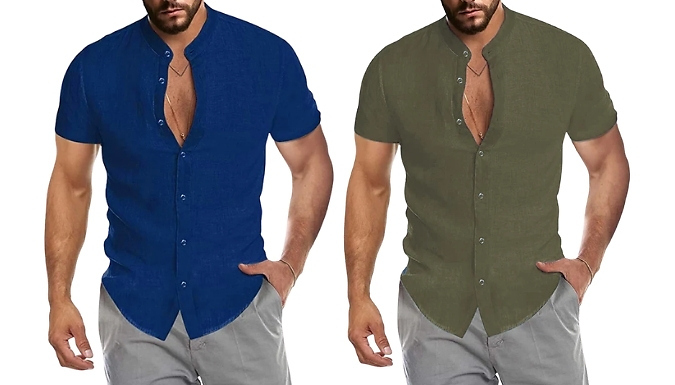 Men's Short-Sleeved Summer Shirt - 5 Colours, 5 Sizes!