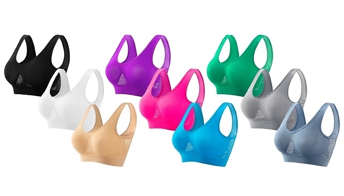3, 6, or 9-Pack Seamless Comfort Bras - 9 Colours, 5 Sizes