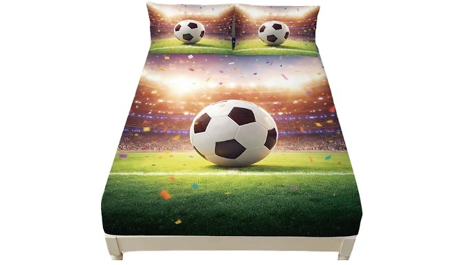 3-Piece Football-Themed Bedding Set - 9 Designs, 4 Sizes