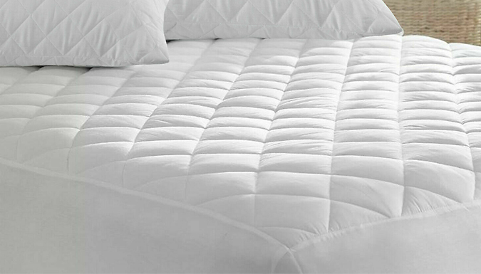 Quilted Mattress Protector Fitted Cover - 4 Sizes