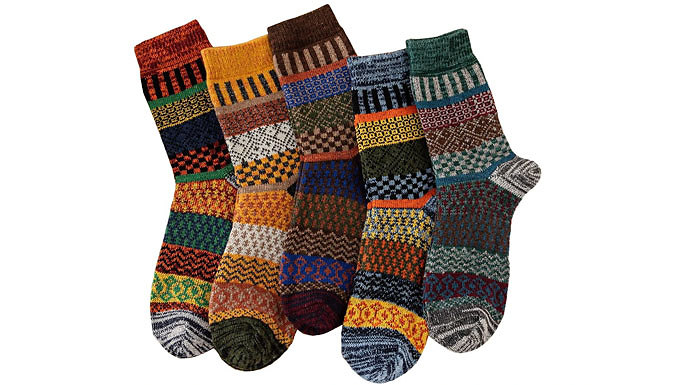 5 Pairs of Cosy Thick-Knit Warm Unisex Socks