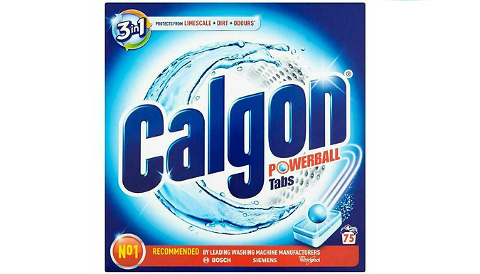 Calgon Powerball 3-in-1 Washing Machine Tablets - 75 or 150 Tablets