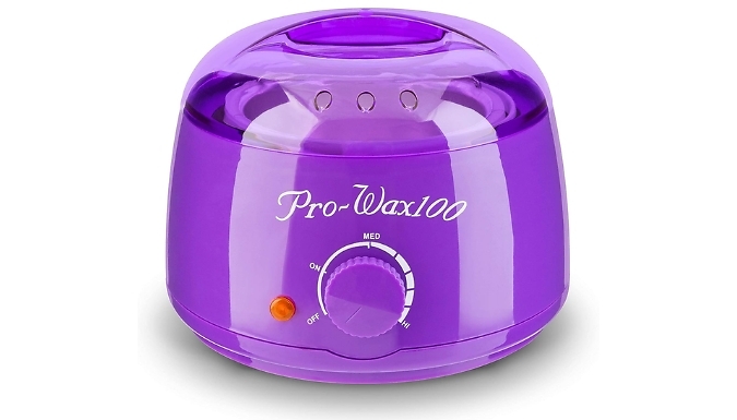 Electric Waxing Warmer Set - Includes Warmer Machine, 100g of Wax Beads & 10 Wooden Spatulas