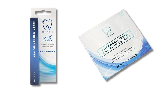 PAP-X Pro White Teeth Whitening - Pen or Strips