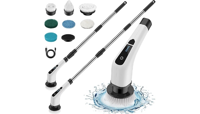 Tornado 7-in-1 Telescopic Electric Spin Cordless Scrubber