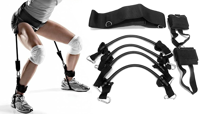 Domosecret Vertical Jump-Trainer Leg Strength Resistance Band Set