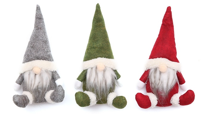 Santa Gnome Christmas Decorations - 3 Colours