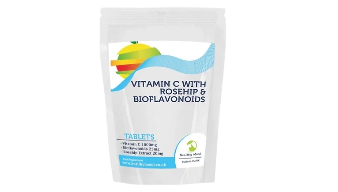 Vitamin C with Rosehip Bioflavonoids Tablets - 7 to 250 Tablets!