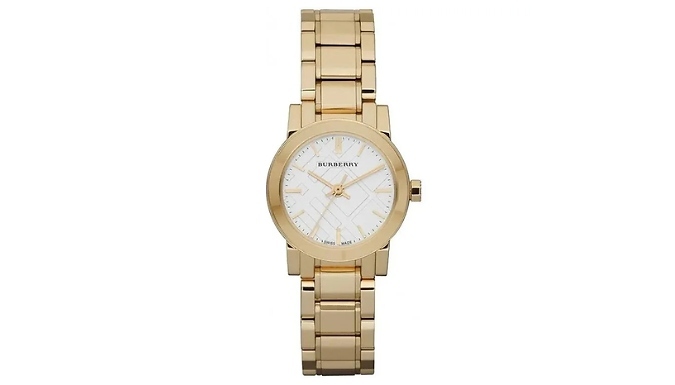 Women's Burberry The City Yellow Gold Watch