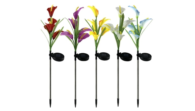 Calla Lily Outdoor Solar Lights - 2 or 4-Pack!