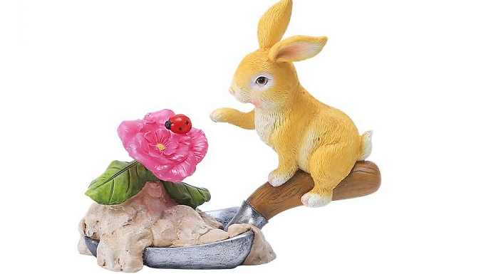 Cute Solar Gardening Bunny Lamp- 2 Colours