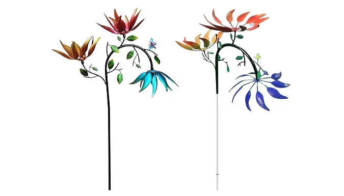 Garden Metal Flower Stake Decoration - 2 Colours!