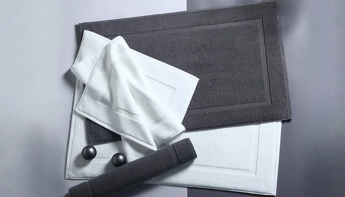 2 or 4 Pack Classic Cotton Frame Bathroom Mats - 3 Colours!