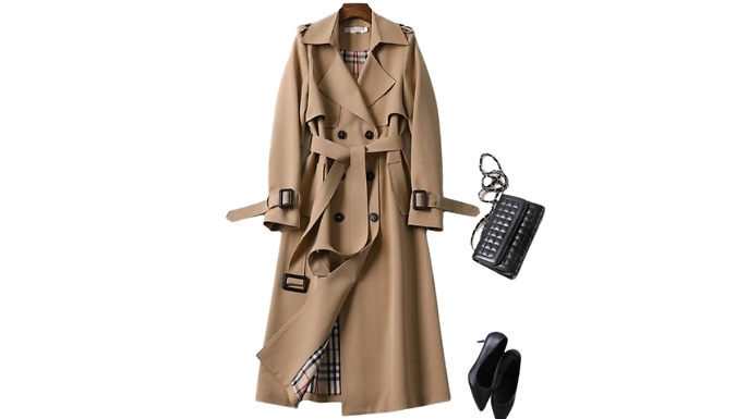 Lapel Double-Breasted Trench Coat - 7 Colours, 6 Sizes