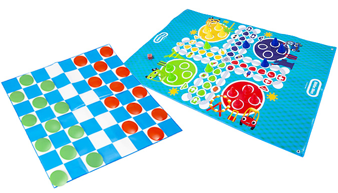 Giant Garden Board Game Sets - Ludo or Draughts