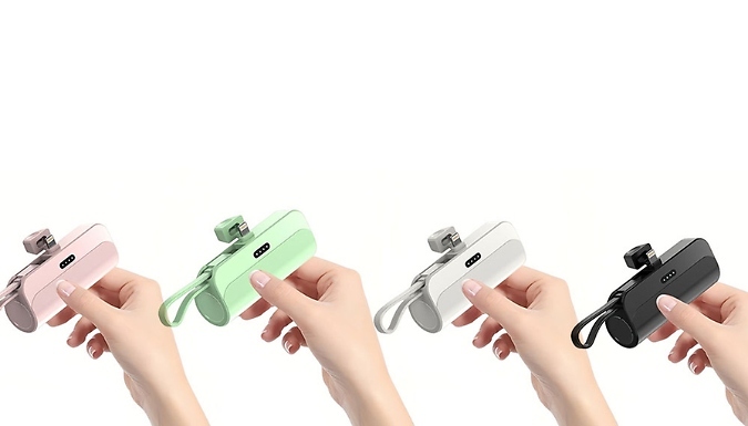 Pocket Capsule 2-in-1 Mini Charging Bank - 4 Colours